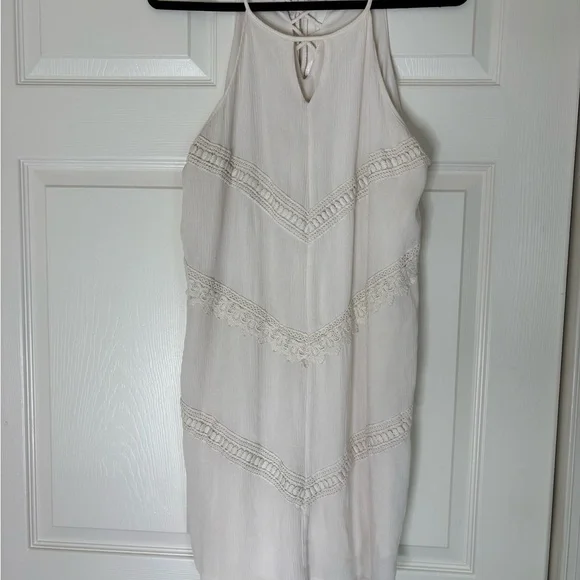 Mossimo Supply Co. Dresses | Mossimo Supply Co. Cream Halter Dress | Color: White | Size: L | Dnah_Paints's Closet